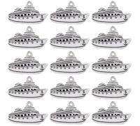 SUNNYCLUE 1 Box 50Pcs Boat Charms Bulk Antique Silver Ocean Sea Cruise Boats Vehicle Cruise Sailing Vintage Charms for Jewelry Making Women DIY Necklace Earring Bracelets Crafts