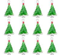 SUNNYCLUE 1 Box 50Pcs Christmas Tree Charms Holiday Enamel Charm Bulk Silver Metal Alloy Winter Cartoon Green Xmas Trees Mini Dangle Charm for Jewellery Making Charms Earring DIY Crafts Accessories