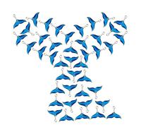 SUNNYCLUE 1 Box 50Pcs Fish Tail Charm Blue Mermaid Whale Dolphin Fishtail Sea Animals Ocean Alloy Enamel Pendants Silver Plated for Jewelry Making Charms Bracelets Necklaces Supplies