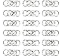 SUNNYCLUE 1 Box 50Pcs Infinity Charms Bulk Infinity Charm Silver Celtic Knot Charm Double Infinity Charm Number 8 Charm Love Lucky Link Connector Charms for jewellery Making Charms DIY Craft Gifts