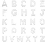 SUNNYCLUE 1 Box 52Pcs 26 Styles Alphabet Charms Beads Letter Shell Beads Bulk Initial Freshwater A-Z Ocean Beach Summer Beaded Natural Seashell Spacers for Jewellery Making Beading Bracelets DIY Craft