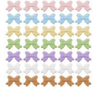 SUNNYCLUE 1 Box 56Pcs 7 Colors Metal Bow Beads Bowknot Beads Alloy Spray Painted Blue Pink Coquette Tie Cute Small Loose Spacers for Jewellery Making Supplies Craftings DIY Necklaces Earrings Adult