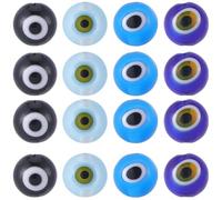 SUNNYCLUE 1 Box 60Pcs 4 Colors Evil Eye Lampwork Beads Turkish Bead 8mm Eyeball Round Shape Lucky Loose Spacers for Jewelry Making Earrings Necklace Bracelets Keychain Good Luck DIY Crafts Bag Decor