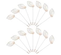 SUNNYCLUE 1 Box 60pcs Lapel Stick Pin Silver Stick Pins Stainless Steel Silver Hollow Leaf Lapel Badge Craft Needle Tray Bases for Jewelry Making Accessories Suit Tie Hat Scarf Decorations Crafts