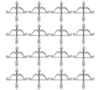 SUNNYCLUE 1 Box 60Pcs Valentine Charms Bow and Arrow Charms Alloy Antique Silver Tibetan Loop Vintage Charm Collection Bulk for jewellery Making Charms Earring Necklace Bracelet Keychain DIY Crafting