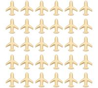 SUNNYCLUE 1 Box 70Pcs Airplane Beads Bulk Plane Bead Tibetan Metal Gold Airliner Aircraft Aeroplane Flight Air Plane Shape Charms Loose Spacers for Jewellery Making Necklace Keychain Earring DIY Craft