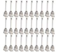 SUNNYCLUE 1 Box 70Pcs Broom Charm Bulk Witch Broom Charms Antique Tibetan Silver Small Halloween Prop Broomstick Cleaning Tools Pendants for Jewelry Making Supplies Crafts DIY Necklace Earrings Women