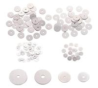 SUNNYCLUE 1 Box 800PCS 304 Stainless Steel Flat Round Spacer Beads Disc Polished Smooth Beads Jewelry Metal Silver Rounde Beads Bulk for Jewelry Making Beads DIY Bracelet Necklace Crafting