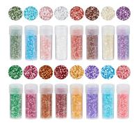 SUNNYCLUE 1 Box 80g 16 Colors Cylinder Glass Seed Beads 1.6mm Seed Beads Assorted Uniform Size Mini Small Glass Pony Loose Spacers for Jewellery Making Bohemia Earrings Crafts,Imitation Cat Eye Color