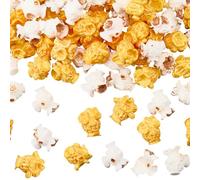 SUNNYCLUE 1 Box 80Pcs Artificial Popcorn Bulk Popcorn Charms Bulk Cute Small Faux Lifelike Fast Food Models Carnival Landscape Dollhouse Ornament for Jewellery Making Phone Case Decors Accessories