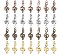 SUNNYCLUE 1 Box 80Pcs Music Notes Charms Bulk Musical Note Charm Mini Tibetan Style Alloy Charms Gold Music Symbol Note Charm for jewellery Making Charms Keychain Earring Necklace Music Festival
