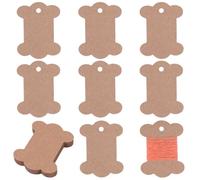 SUNNYCLUE 1 Box 80Pcs Paper Thread Bobbins Ribbon Organizer Set 6cm Empty Embroidery Floss Yarn Tread Bone Shaped Cardboard Holder Spools for Crafts Crocheting Cross Stitch DIY Sewing Supplies Women