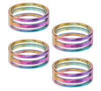 SUNNYCLUE 1 Box 8Pcs Jump Ring Openers Ring Maker Tool 19mm Rainbow Colorful Metal Stainless Steel Split Circle Opening Closing Wide Finger Tools for Jewelry Making DIY Craft Projects Accessories