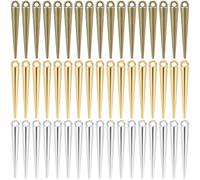 SUNNYCLUE 1 Box 90Pcs 3 Color Metal Spike Charms Cone Charm Bulk Gold Silver Antique Bronze Alloy Vintage Gothic Long Spikes Cones Pendants for Jewelry Making Necklace Bracelets Earrings DIY Crafts