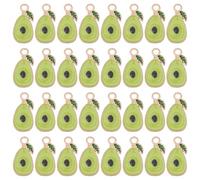 SUNNYCLUE 1 Box 90Pcs Avocado Charm Enamel Fruit Charms Bulk Gold Metal Alloy Hawaii Style Green Fruits Half Avocado Shaped Pendants for Jewelry Making Necklace Bracelet Earring DIY Craft Findings