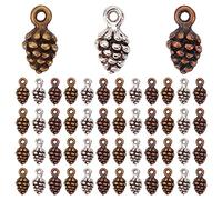 SUNNYCLUE 1 Box 90Pcs Thanksgiving Charms Christmas Pine Cone Charms Bulk Tiny Pinecone Fall Autumn Harvest for jewellery Making DIY Earrings Bracelet Necklace Christmas Tree Decor