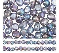 SUNNYCLUE 1 Box About 120Pcs Baroque Black Pearl Natural Cultured Freshwater Pearls Nugget Shape Genuine Pearl Beads for jewellery Making Bead Supplies DIY Crafts Bracelets Necklaces Earrings Supplies