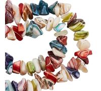 SUNNYCLUE 1 Box About 180Pcs+ Colorful Natural Shell Beads Chips Beads Summer Bohemia Irregular Fragments Drilled Seashell Beads for jewellery Making Bracelets Necklaces Earrings DIY Crafts Vase Fille