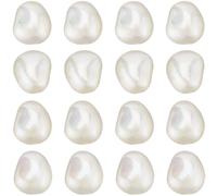 SUNNYCLUE 1 Box About 30Pcs Plastic Beads Bulk Imitation Pearls Bead Big Large White Baroque Pearl Loose Pearls Charms for jewellery Making Beads Assortments DIY Crafts Necklace Bracelet Earring