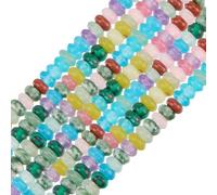 SUNNYCLUE 1 Box About 348Pcs 4mm Heishi Stone Beads Abacus Disk Stone Beads Natural Jade Gemstone Synthetic Malachite Rondelle Strands Loose Spacers for DIY Crafts Jewellery Making Bracelet Necklace