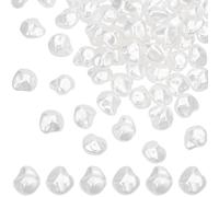 SUNNYCLUE 1 Box About 70Pcs Imitation Pearl Beads Faux Baroque Pearl Beads 15mm ABS Plastic Imitation Baroque Polygon Snow White Pearl Loose Beads Strand for jewellery Making Beads DIY Necklace Beginn
