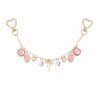 SUNNYCLUE 1 Box Pink Bag Chain Cute Purse Chain Charms Bulk Metal Bowknot Cup Heart Decor Gold Linking Replacement Strap Extenders for Handbags Purse Tote DIY Crossbody Supplies Accessories Women