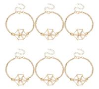 SUNNYCLUE 1 Box Real 18K Gold Plated Crystal Holder Bracelet Stone Cage Bracelet Bulk Stainless Steel Metal Empty Gemstone Replacement Cages for Stones Jewelry Making DIY Crafts Supplies Women Men