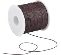 SUNNYCLUE 100 Yards/91M Brown Nylon Cord Jewellery Stringing Thread 0.8mm Satin Rattail Macrame Trim Knitting Sewing Rope String with Spool for Jewellery Making Friendship Bracelets Necklace DIY Craft