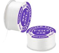 SUNNYCLUE 100 Yards/92m 2 Rolls Beading Thread Nylon Seed Bead Thread Invisible White Beading Cord Sewing Threads Nylon Braided String for Leather Stitching Beadings Jewellery Bracelets Making