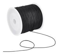 SUNNYCLUE 100 Yards Black Nylon Cord Wind Chime Cord 0.8mm Replacement Braided Lift Shade Blind Repair String for Windows Roman Rollers Repair Gardening Plant Waist Beading String Chinese Knotting