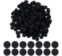 SUNNYCLUE 1000Pcs 0.8" Black Felt Shapes Felt Round Circles Pre Cut Non Woven Soft Disc Universal Needlework Handcrafts Decoration Small Fabric Pads for DIY Crafts Sewing Glue Projects Accessories