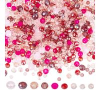 SUNNYCLUE 1000Pcs 8mm Faceted Glass Beads Pink Rondelle Crystal Beads 4mm Fuchsia Imitation Jade Transparent Spacer Cut Flat Beads for jewellery Making Necklace Bracelet Crafts Christmas Women Adults