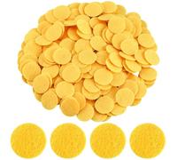 SUNNYCLUE 1000Pcs Small Yellow Felt Circles Felt Fabric Round 25mm Pre Cut Non Woven Soft Disc Shapes Universal Needlework Handcrafts Circle Pads for DIY Crafting Sewing Glue Projects Accessories