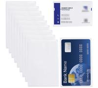 SUNNYCLUE 100Pcs Clear PVC Card Holders Plastic Card Protector Sleeves Waterproof Soft Social Security Medicare Cards Cover Case Pocket Protectors for Credit Business SSN Insurance Card Photo Print