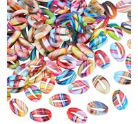 SUNNYCLUE 100Pcs Colorful Cowrie Shells Resin Shell Bead Bulk 2cm Random Mixed Color Enamel Summer Beach Hawaii Ocean Seashells Charm Beads for Jewellery Making Necklace Earrings Bracelet DIY Craft