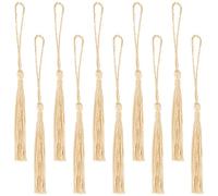 SUNNYCLUE 100Pcs Tassels with Loop Handmade Silky Floss Tassel Polyester Silk Craft Bookmark Tassels for Jewellery Making Sewing Tassel Graduation Cap Decoration Grad Hat Decor DIY Weaving Supplies