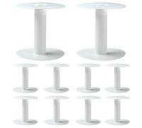 SUNNYCLUE 10Pcs White Plastic Spool Large Empty Bobbins 8.1 x 8.3cm Jewellery Beading Chain Lace String Cords Wire Thread Organizer Bobbin Spools for Sewing Embroidery Weaving DIY Crafts Accessories