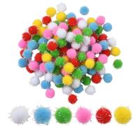 SUNNYCLUE 120Pcs 6 Colors 15mm Tinsel Pom Pom Balls Glitter Pompoms Bulk Sparkly Christmas Colorful Round Soft Fuzzy Sequin Polyester Cute Small Pompoms for Crafts DIY Making Hats Arts Supplies Women