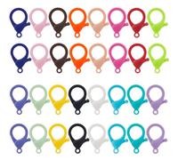 SUNNYCLUE 128Pcs 16 Colors Plastic Lobster Clasp Plastic Lobster Claw Clasps Plastic jewellery Clasp Fasteners Swivel Hooks Plastic Clips Lanyard Snap Hooks for jewellery Making Keychain DIY Supplies
