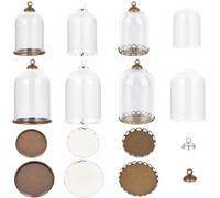 SUNNYCLUE 12Pcs Glass Jar Charms Glasses Bottle Charms Small Decorative Clear Hollow Cabochon Jars Display Cloche Bell for jewellery Making Charms Necklace Women Men Findings Supplies Accessories