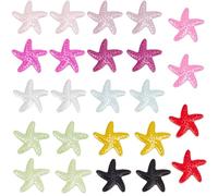 SUNNYCLUE 144Pcs 12 Colors Starfish Resin Charms Bulk Ocean Cabochon Mixed Color Flatback Summer Beach Seas Star Starfishes Resin Charm for DIY Scrapbooking Embellishment Jewelry Making Craft