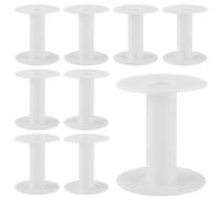 SUNNYCLUE 15Pcs 68 x 74mm Empty Plastic Spool Long Spools White Weaving Tread Chain Tape Wire Holder Organizer String Bulk for Crafts Cross Stitch Crochet Supplies Embroidery Needle Yarn Women Adults