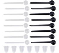 SUNNYCLUE 1600Pcs Plastic Post Earring Kit Stud Earring Findings Clear Black Invisible Replacements Ball Head Blank Pins Studs with Ear Nuts Backs for Jewellery Making Earrings DIY Crafts Accessories