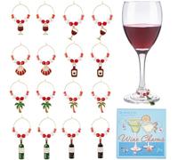 SUNNYCLUE 16pcs 8 Styles Summer Wine Charms Wine Glass Tag Charms Alloy Hawaii Beach Sea Shell Ocean Themed Drink Identifiers Stem Glasses Marker for Women Adults Gathering Wedding Tasting Party Decor