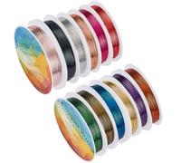 SUNNYCLUE 180M Bendable Copper Wire 0.4mm 26 Gauge Jewellery Craft Wire Copper Jewellery Colorful Beading Bendable Metal for Making DIY Crafts