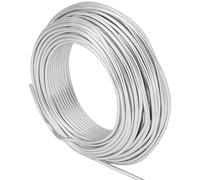 SUNNYCLUE 2 Rolls 131 Feet/40M Aluminum Jewellery Wire Silver Craft Cord 3mm Flexible Artistic Floral Wreath Sculpting Beading Wires Roll for Jewellery Making Bonsai Tree Ornament DIY Crafting