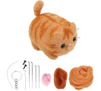 SUNNYCLUE 2 Sets Needle Felting Kit Animal Needle Felting Kits Cat Pets Wool Roving Including Instructions Wools Foam Needles Tools Supplies for Beginners Adults DIY Handmade Craft Projects Gifts