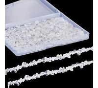 SUNNYCLUE 2 Strands 160g Clear Quartz Chips Quartz Crystal Chip Stone Beads Energy Healing Gemstone Beads Crystal Stone Irregular for Jewellery Making DIY Craft Gift Wedding Decor