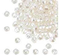 SUNNYCLUE 200Pcs 10mm Plastic Baroque Pearl Beads, Beige, Hexagonal, Craft Bead, DIY Jewellery Making, Necklace, Bracelet, Earring