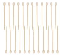 SUNNYCLUE 200Pcs Bamboo Crochet Needles Mini Knitting Needle Burlywood Natural Wooden Straight Single Pointed Handmade Sweater Smooth Pins Accessories for DIY Crafting Sock Scarf Beginners Supplies